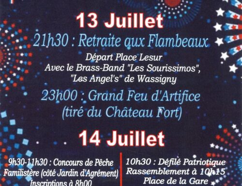 Information – Festivités du 13 et 14 juillet 2022
