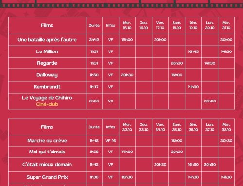 Cinéma – Programme du 15 au 28 octobre 2025