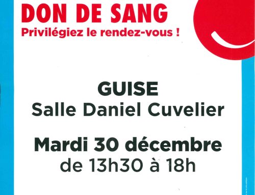 Information – Don de sang, Mardi 30 décembre 2025