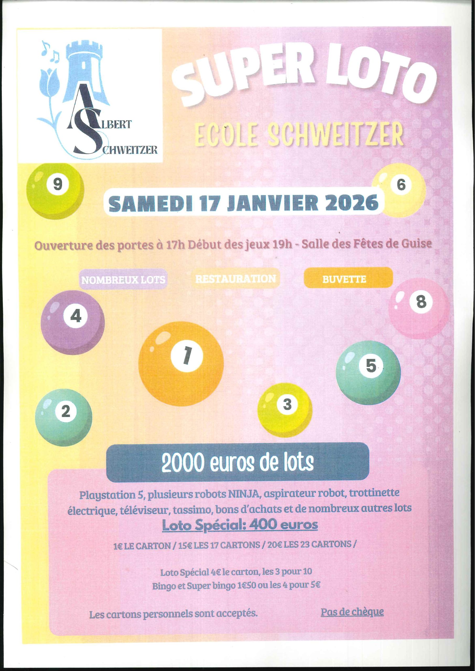 Super loto Schweitzer 17 janv 2026