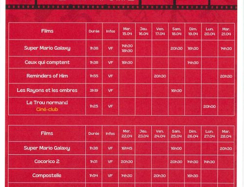 Cinéma – Programme du 15 au 28 avril 2026