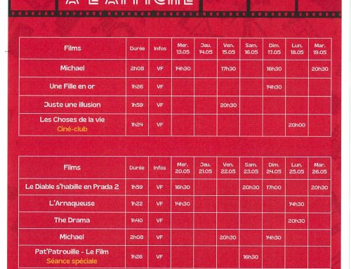 Cinéma – Programme du 13 au 26 mai 2026