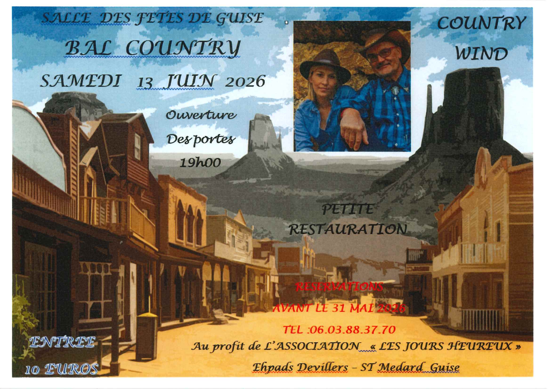Soirée country 13 juin