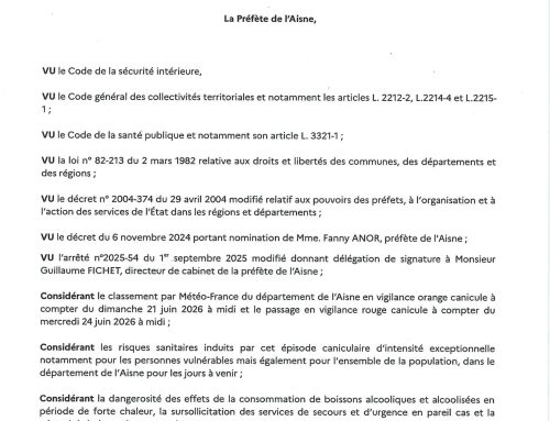 Information – Arrêté portant interdiction temporaire de la consommation sur la voie publique de toutes boissons alcoolisées