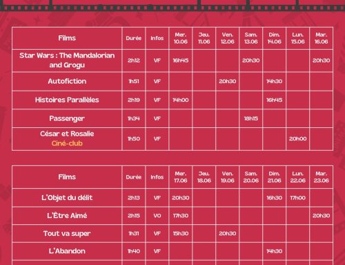 Cinéma – Programme du 10 au 23 juin 2026