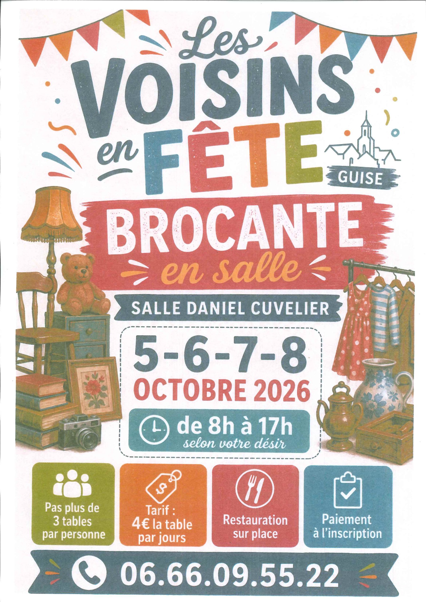 Brocante voisins en fête 5 6 7 8 octoc