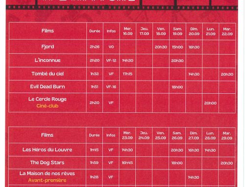 Cinéma – Programme du 16 au 29 septembre 2026